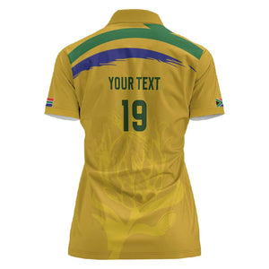 Custom South Africa Football Women Polo Shirt Road To Champions Dream - African Pride