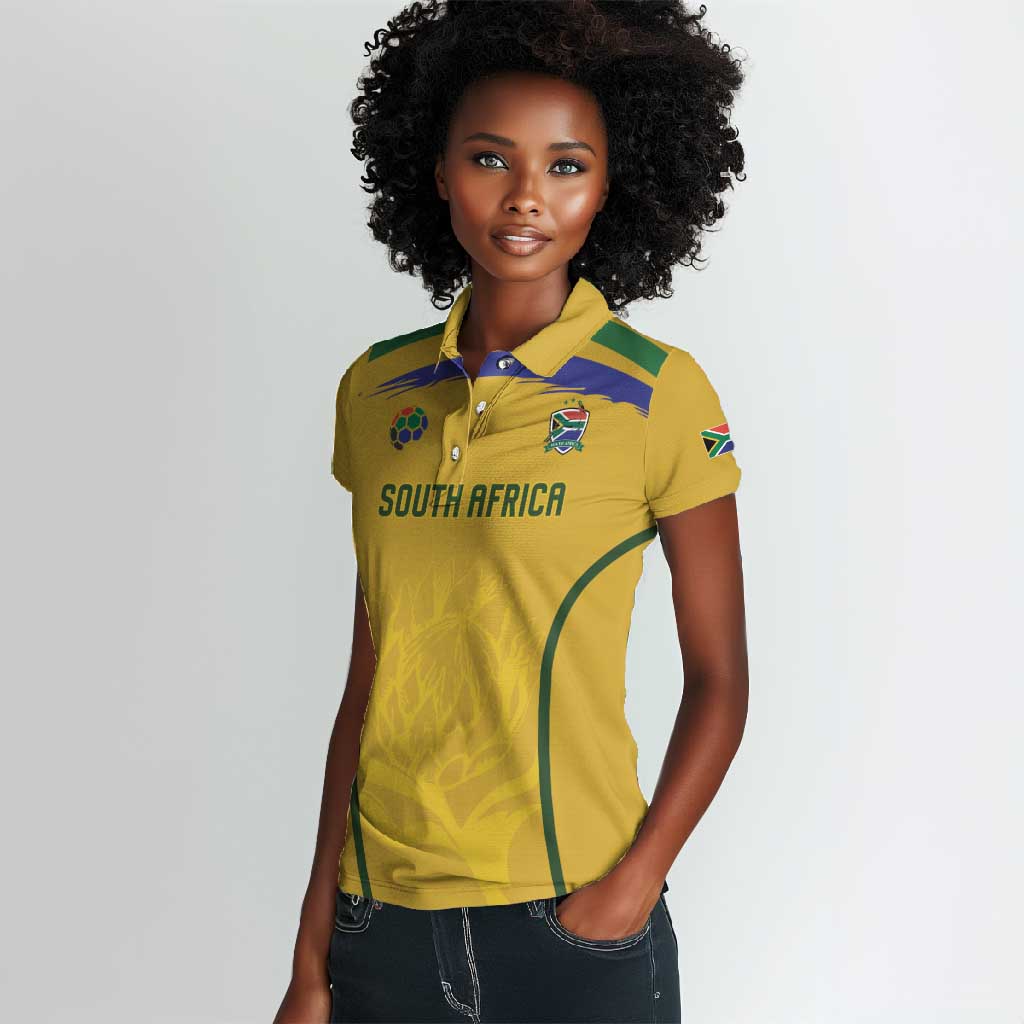 Custom South Africa Football Women Polo Shirt Road To Champions Dream LT19