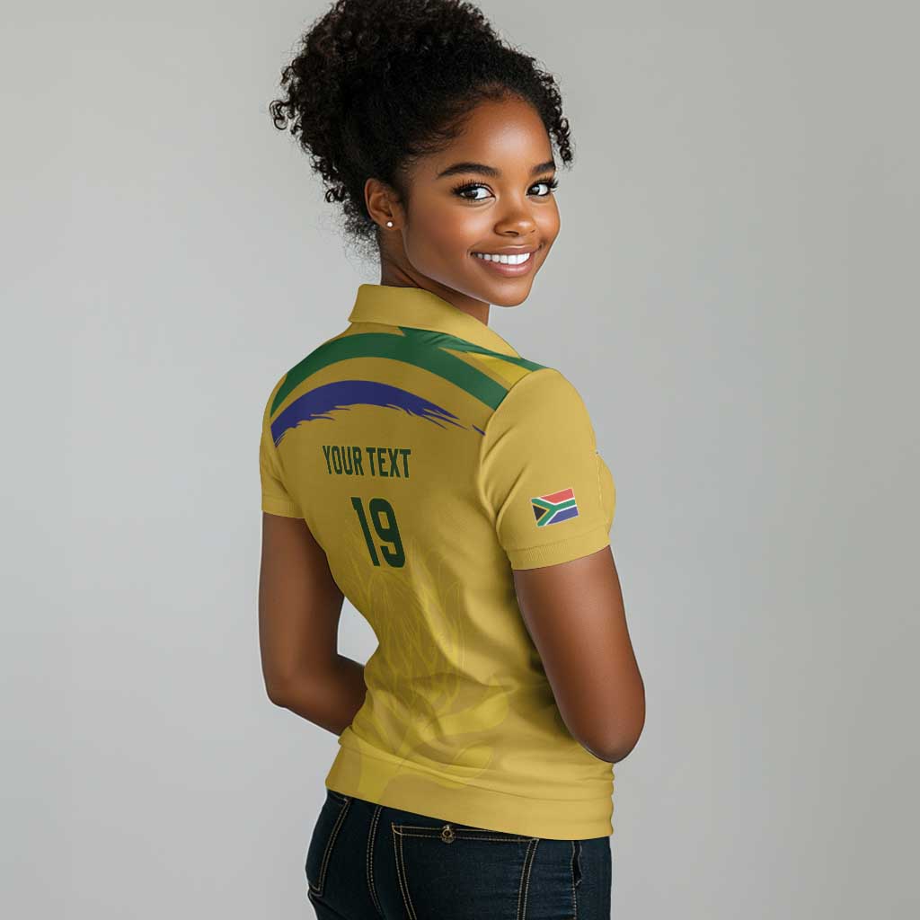 Custom South Africa Football Women Polo Shirt Road To Champions Dream LT19