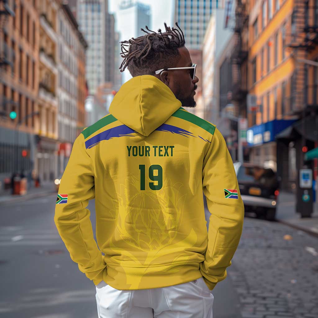 Custom South Africa Football Zip Hoodie Road To Champions Dream - African Pride