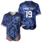 Custom World Football 2026 Cabo Verde Baseball Jersey Go Blue Sharks Glory