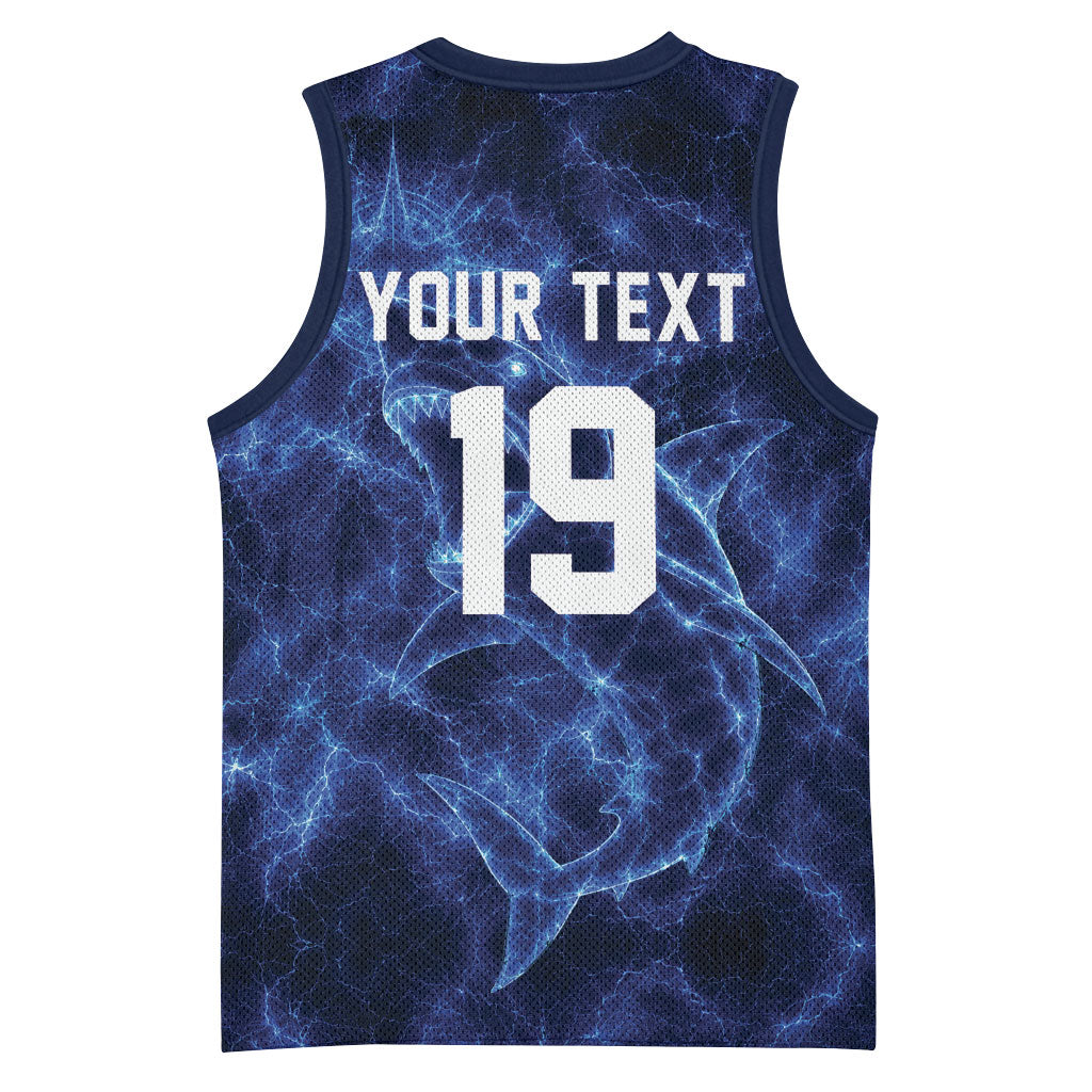 Custom World Football 2026 Cabo Verde Basketball Jersey Go Blue Sharks Glory