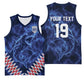 Custom World Football 2026 Cabo Verde Basketball Jersey Go Blue Sharks Glory