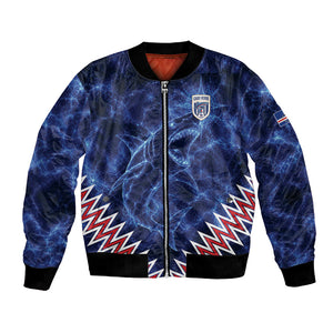 Custom World Football 2026 Cabo Verde Bomber Jacket Go Blue Sharks Glory