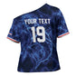 Custom World Football 2026 Cabo Verde Cross Shoulder Shirt Go Blue Sharks Glory