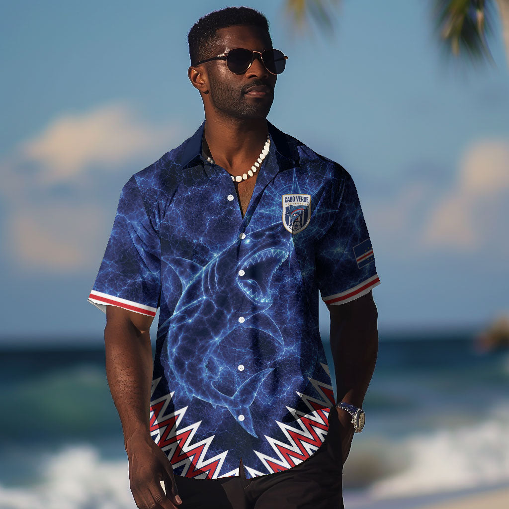Custom World Football 2026 Cabo Verde Hawaiian Shirt Go Blue Sharks Glory