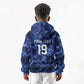 Custom World Football 2026 Cabo Verde Kid Hoodie Go Blue Sharks Glory