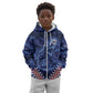 Custom World Football 2026 Cabo Verde Kid Hoodie Go Blue Sharks Glory