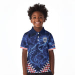 Custom World Football 2026 Cabo Verde Kid Polo Shirt Go Blue Sharks Glory