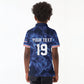 Custom World Football 2026 Cabo Verde Kid Polo Shirt Go Blue Sharks Glory