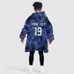 Custom World Football 2026 Cabo Verde Kid Wearable Blanket Hoodie Go Blue Sharks Glory