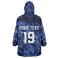 Custom World Football 2026 Cabo Verde Kid Wearable Blanket Hoodie Go Blue Sharks Glory