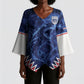 Custom World Football 2026 Cabo Verde Kimono Sleeve Blouse Go Blue Sharks Glory