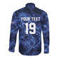 Custom World Football 2026 Cabo Verde Long Sleeve Button Shirt Go Blue Sharks Glory
