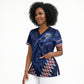 Custom World Football 2026 Cabo Verde Scrub Top Go Blue Sharks Glory