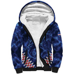 Custom World Football 2026 Cabo Verde Sherpa Hoodie Go Blue Sharks Glory