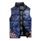Custom World Football 2026 Cabo Verde Sleeveless Puffer Jacket Go Blue Sharks Glory