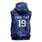 Custom World Football 2026 Cabo Verde Sleeveless Zip Hoodie Go Blue Sharks Glory