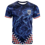 Custom World Football 2026 Cabo Verde T shirt Go Blue Sharks Glory