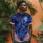 Custom World Football 2026 Cabo Verde T shirt Go Blue Sharks Glory