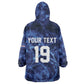 Custom World Football 2026 Cabo Verde Wearable Blanket Hoodie Go Blue Sharks Glory