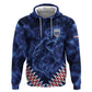 Custom World Football 2026 Cabo Verde Zip Hoodie Go Blue Sharks Glory