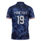 Custom World Football 2026 Cabo Verde Zipper Polo Shirt Go Blue Sharks Glory