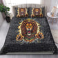 Black Jamaicans Rasta Lion Bedding Set Reggae Lion Breaking Wall Design - African Pride