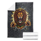 Black Jamaicans Rasta Lion Blanket Reggae Lion Breaking Wall Design - African Pride