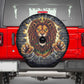 Black Jamaicans Rasta Lion Spare Tire Cover Reggae Lion Breaking Wall Design - African Pride