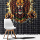 Black Jamaicans Rasta Lion Window Curtain Reggae Lion Breaking Wall Design - African Pride