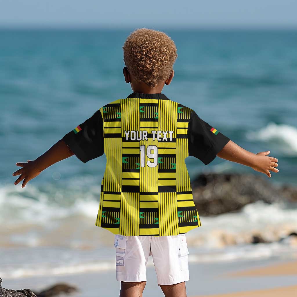 Custom World Football 2026 Ghana Kid Hawaiian Shirt Rise With The Black Stars