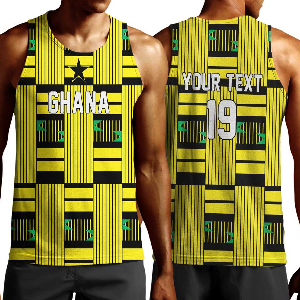 Custom World Football 2026 Ghana Men Tank Top Rise With The Black Stars