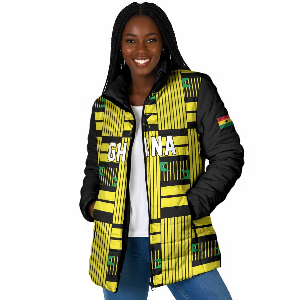 Custom World Football 2026 Ghana Padded Jacket Rise With The Black Stars