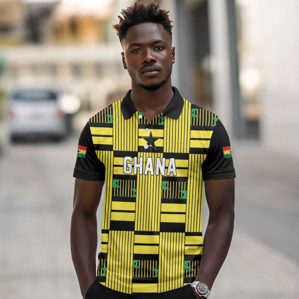 Custom World Football 2026 Ghana Polo Shirt Rise With The Black Stars