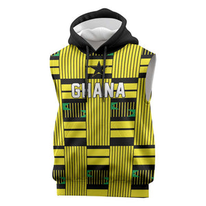 Custom World Football 2026 Ghana Sleeveless Hoodie Rise With The Black Stars