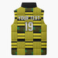 Custom World Football 2026 Ghana Sleeveless Puffer Jacket Rise With The Black Stars