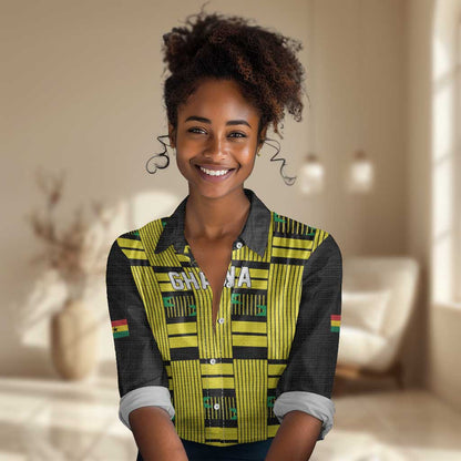 Custom World Football 2026 Ghana Women Casual Shirt Rise With The Black Stars
