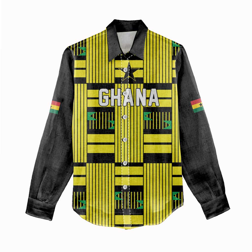 Custom World Football 2026 Ghana Women Casual Shirt Rise With The Black Stars