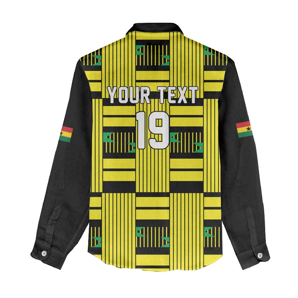 Custom World Football 2026 Ghana Women Casual Shirt Rise With The Black Stars