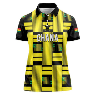 Custom World Football 2026 Ghana Women Polo Shirt Rise With The Black Stars