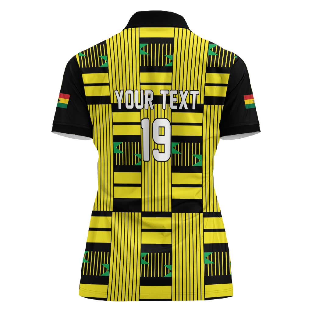 Custom World Football 2026 Ghana Women Polo Shirt Rise With The Black Stars