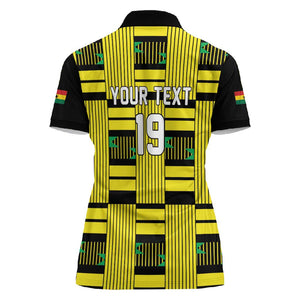 Custom World Football 2026 Ghana Women Polo Shirt Rise With The Black Stars