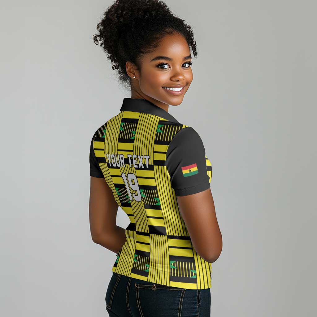 Custom World Football 2026 Ghana Women Polo Shirt Rise With The Black Stars