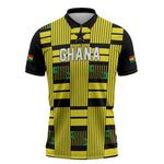 Custom World Football 2026 Ghana Zipper Polo Shirt Rise With The Black Stars