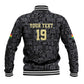 Custom World Football 2026 Ghana Baseball Jacket Black Stars Rise with Black Adinkra Pattern