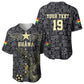 Custom World Football 2026 Ghana Baseball Jersey Black Stars Rise with Black Adinkra Pattern