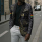 Custom World Football 2026 Ghana Blazer Black Stars Rise with Black Adinkra Pattern