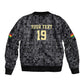 Custom World Football 2026 Ghana Bomber Jacket Black Stars Rise with Black Adinkra Pattern
