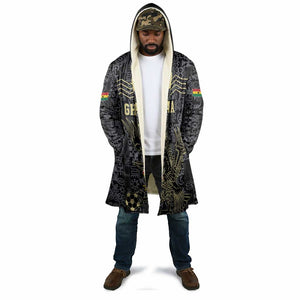Custom World Football 2026 Ghana Cloak Black Stars Rise with Black Adinkra Pattern